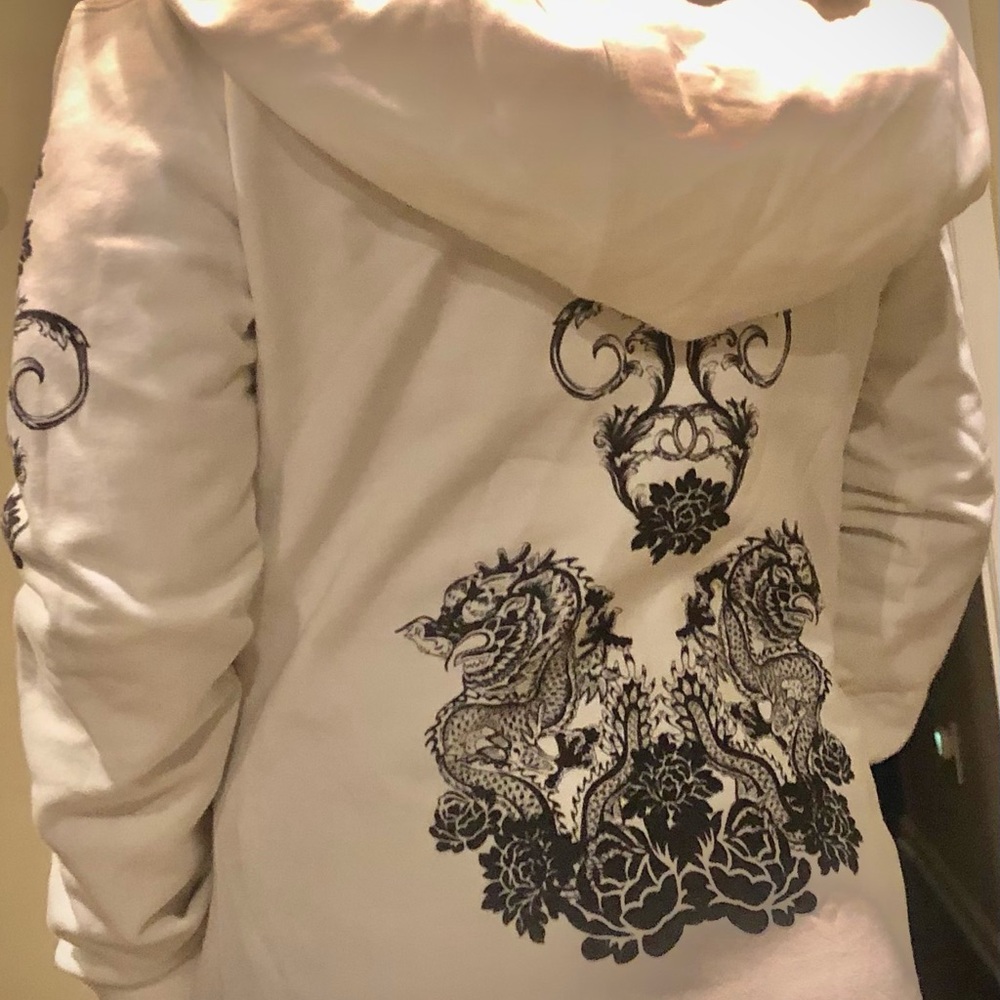 Versace Roses Insignia Design Sweat Shirt - Picture 3 of 13